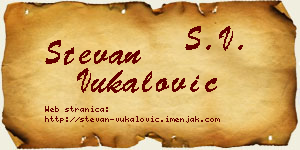 Stevan Vukalović vizit kartica